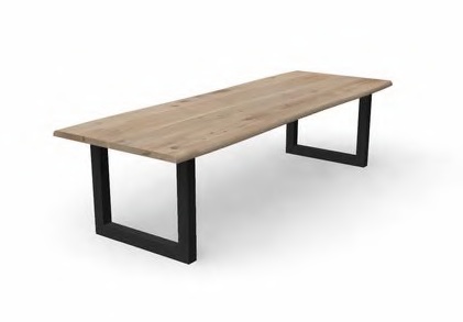 Eiken boomstamtafel
