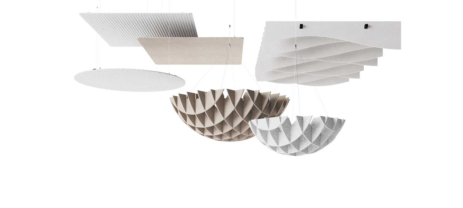 Plafondpanelen van vilt